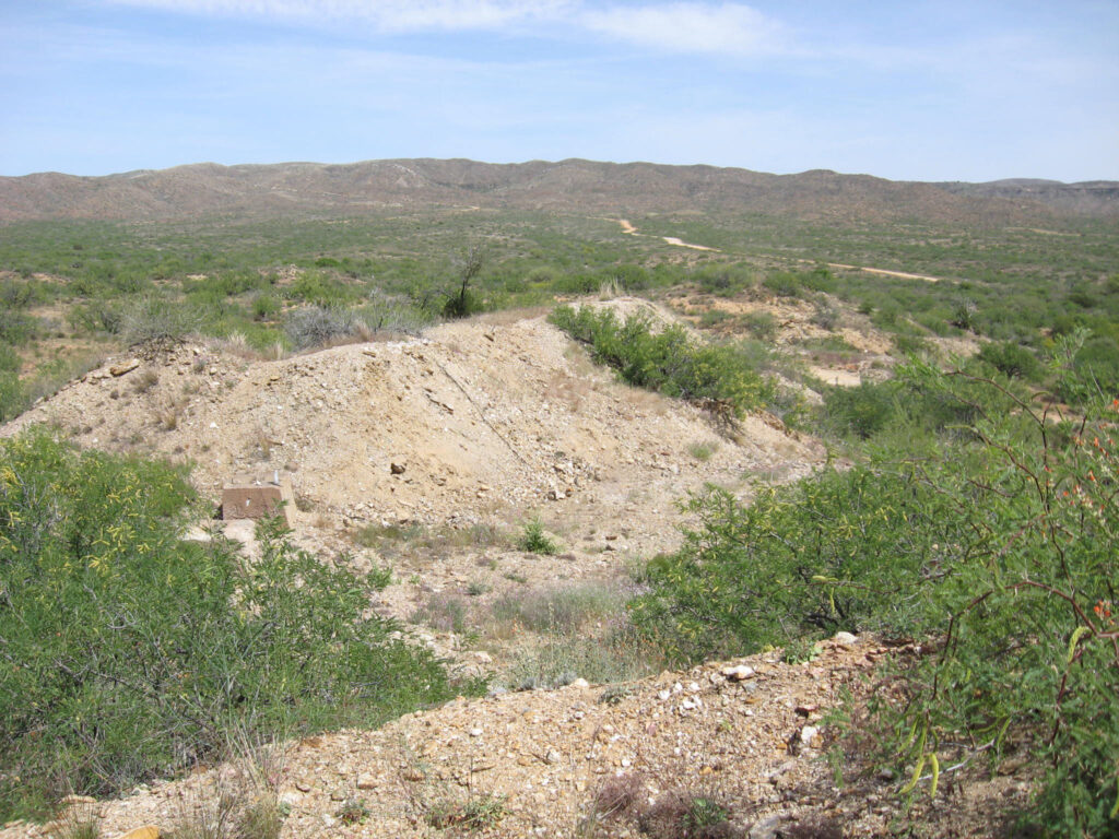 View of large mine dump.