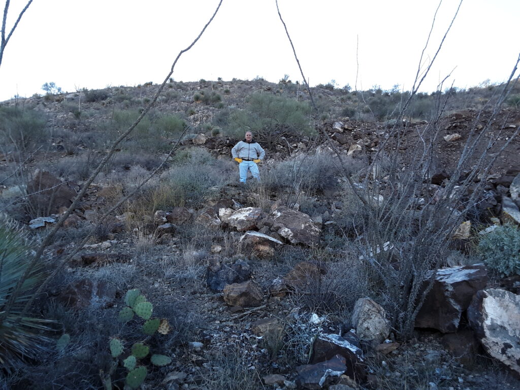 That’s me exploring the site before collecting.