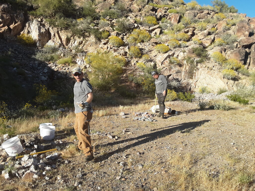My good friends Nate Johnson and David Giebelstein breaking up rock.