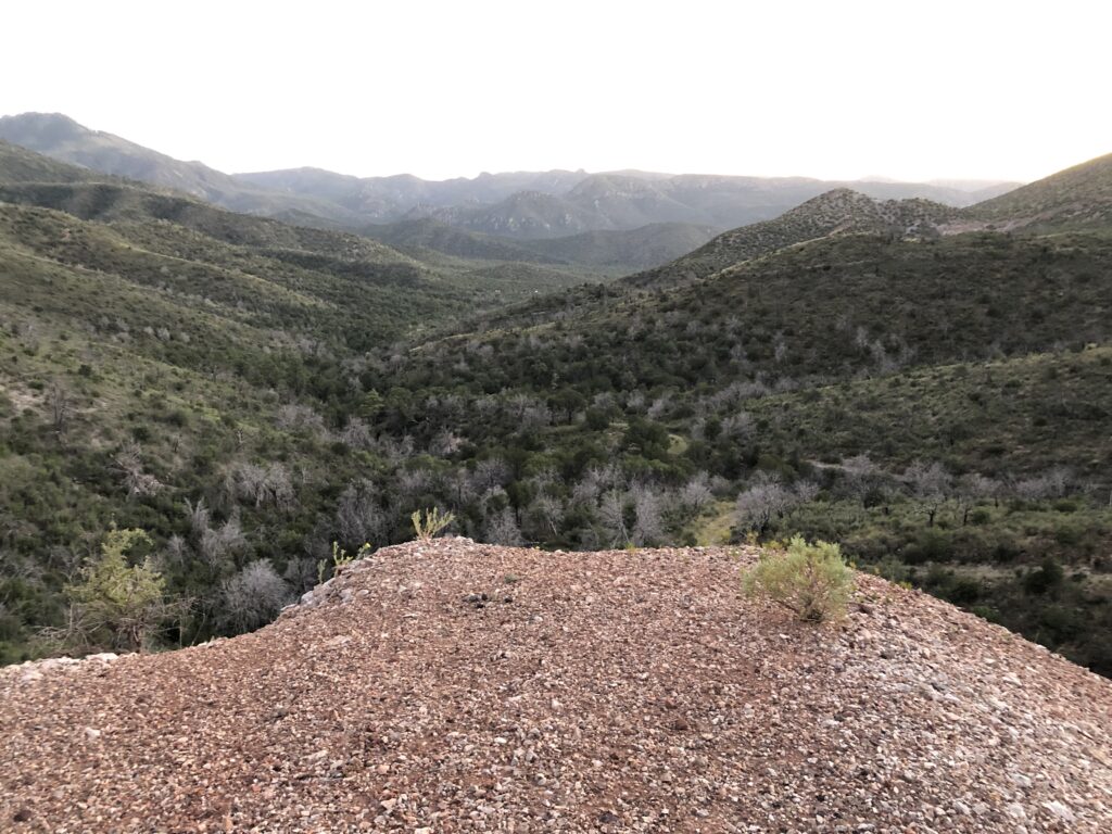 A beautiful view of the valley from the mine dump.